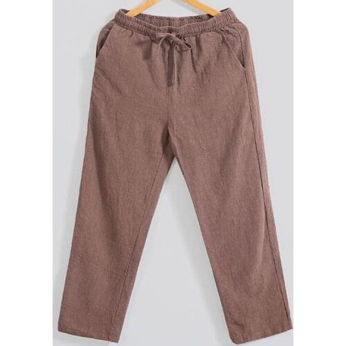 LINEN&COTTON martial arts pants lay meditation tai chi bloomers kung fu wushu trousers gray/black/coffee