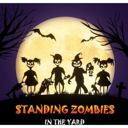 Halloween Cute Ghost Zombies-Metal Art Standing Silhouette For Garden Yard Pile Outdoor Sculpture Little Devil Home Decro Dropsh