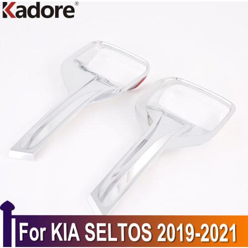 For KIA SELTOS 2019 2020 Chrome Trim Front Foglight Fog Light Lamp Cover Trim Car-styling Protect Exterior Accessories Sticker