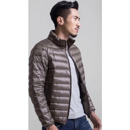 2021 new lightweight portable down jacket mens stand collar winter coat large size jacket male W603