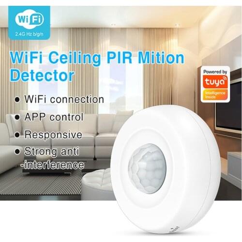 Tuya Wireless WIFI PIR Motion Sensor Detector Home Alarm System AAA Battery Operated Smart Life PIR Battery Powered Smart Life
