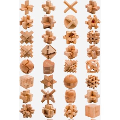 YL Burr Puzzle Burr Puzzle Full Set of Difficult Childrens Educational Toys Intelligence Building Blocks Set Tenon