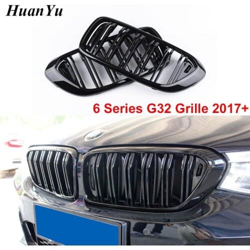 New G32 2-slat ABS Black Kidney Grille for BMW 6 Series GT Gran Turismo Racing Grilles 2017 2018 2019 620i 630i 640i