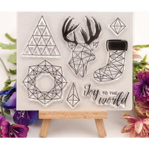 Christmas Deer Transparent Seal Clear Silicone Stamp Cutting DIY Scrapbook Rubber Coloring Embossing Decor Reusable 12.5*10.5cm