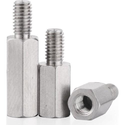 Hex Carbon Steel Male Female Standoff Stud Board Pillar Computer Hexagon PCB Motherboard Spacer Nickel Plated M2 M2.5 M3 M4