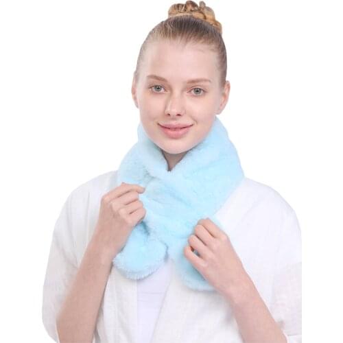 Neck Support Short Plush Reusable Hot Pack Pain Relief Sore Muscles Hot Therapeutic Neckerchief Pack for Neck with Mineral Beads