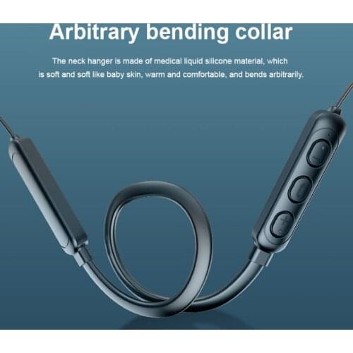 Noise Reduction Wireless Neckband Waterproof Earpieces Earphone Sport Earbuds Stereo Music Headset Phone With Microphone