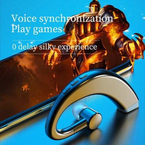 TWS Unilateral Hanging Ear Wireless Bluetooth 5.0 Business Headphone 3D Stereo Earphone Sport Waterproof Headset With Microphone