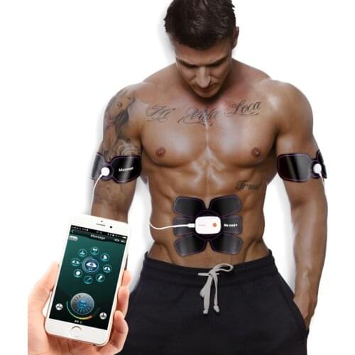 Smart App Multi EMS Abdominal Muscle Trainer Electronic Muscle Stimulator Exerciser Machine Body Slimming Fitness Massage Suit