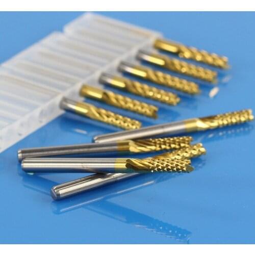 High quality 20pcs 0.6-3.175mm TIN Coating Carbide Engraving Bit CNC/PCB Machine Milling Cutter Tools, free ship,Tungsten cutter