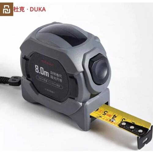 Youpin DUKA SD 8.0M Precision Steel Tape Measurement Frosted Retractable Ruler Rubberized Drop-proof Portable Measuring Tool