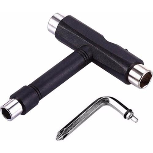 Mini T Type Wrench Tool Roller Skateboard Repair Tool Adjusting Tool with Wrench L-type Screwdriver