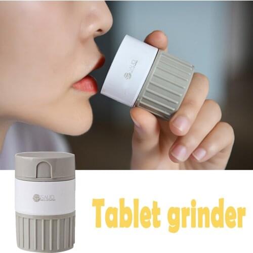 1pc Home Multifunctional Pill Grinder Lovely Crusher Grinder Splitter Tablet Divider Cutter Storage Box Small And Portable c50