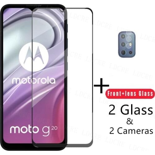 2.5D Full Glue Glass For Motorola Moto G20 Screen Protector Film For Moto G20 Tempered Glass Protective Phone Film For Moto G20