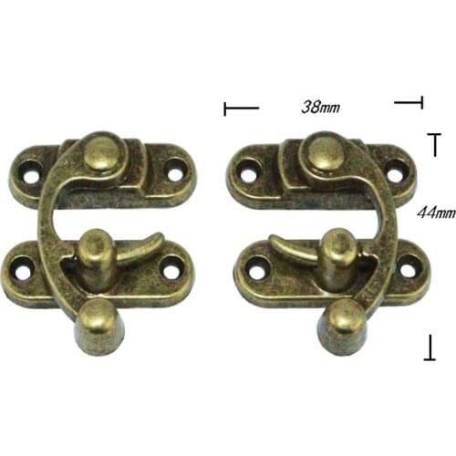 6pairs Left&Right Box Suitcase Toggle Latch Buckles Bronze Tone Antique Style Metal Lock Zinc Alloy Wooden Box Lock 38x44mm