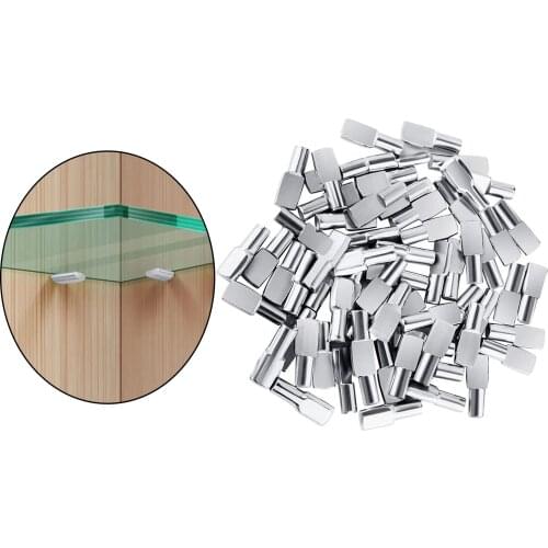 60PC Wardrobe Shelf Studs Pegs Metal Pin Shelves Seperator Fixed Cabinet Cupboard Furniture Bracket Support Holder Hardware