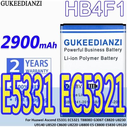 Battery HB4F1 2900mAh For Huawei Ascend E5331 EC5321 T8808D G306T C8820 U8230 U9140 U8520 C8600 U8220 U8800 E5 C8800 E5830 U9120