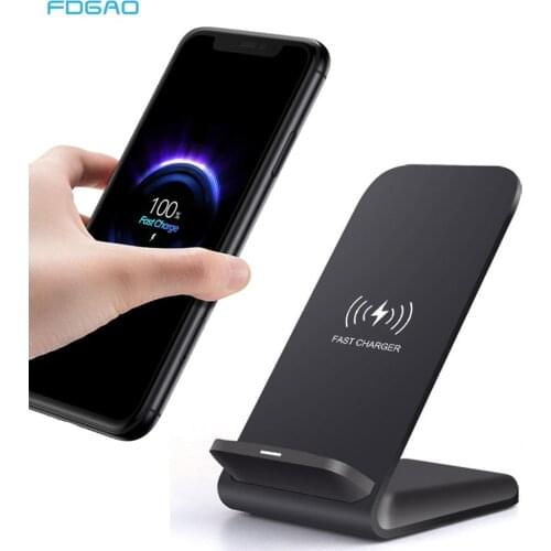 15W Qi Wireless Charger Stand For iPhone X XS MAX XR 12 11 Pro 8 Samsung S20 S10 S9 Fast Charging Dock Station Phone Charger