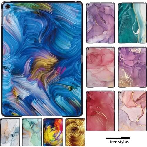 Tablet Case for Apple IPad 2020 8th 2019 7th 10.2 Inch/ IPad 2 3 4 /Mini 12345 /IPad 5th 6th Watercolor Series + Free Stylus