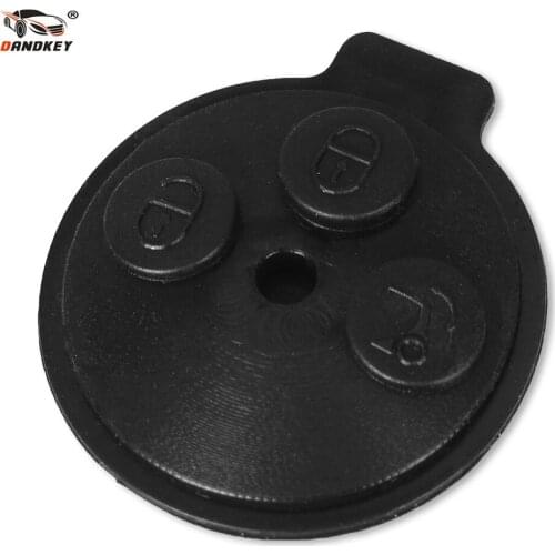 DANDKEY 2x 3 Buttons Car Replacement Key Shell Case Fob Rubber Pad For Mercedes Benz Smart Cabrio 1998-2007