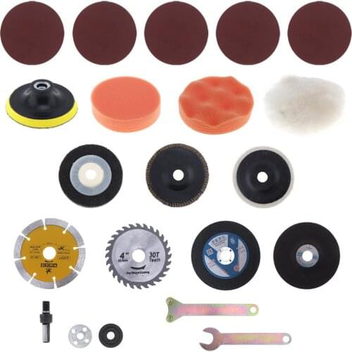 21pcs/lot Electric Drill Conversion Angle Grinder Cutting Suit with Conversion Shank and Metal Cutting Blades for Cutting