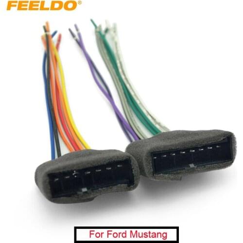 FEELDO 5Pair Car Radio Audio Stereo Amplifier Sub Interface Wire Harness for Ford 1987-1993 Mustang #FD-2957
