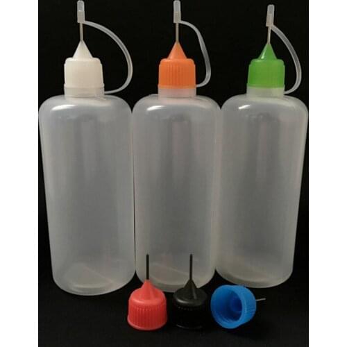 50Pcs 120ML Needle Bottle for Vape E juice Plastic Dropper Bottles With Metal tips