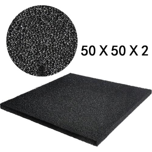 Hot Sale Black Aquarium Bio Filtration Foam Fish Tank Biochemical Filter Sponge Pad Light And Softness Design 50x50x2cm