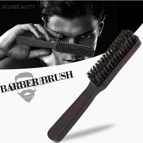 MenS Beard Comb Oil Head Styling Brush Styling Broken Hair Cleaning Brush Solid Wood Handle Bristle Bristle Brush Massage Comb