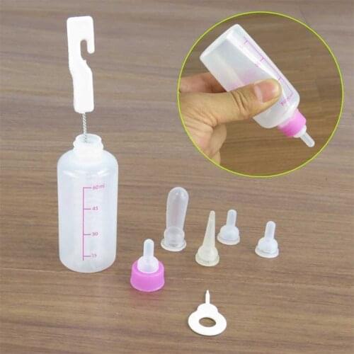 1set Dog Cat Bottle Pet Feeding Water Tools Set Cleaning Brush Replacement Nipples Hole Opener Cat Puppy Kitten Totoro Rabbit