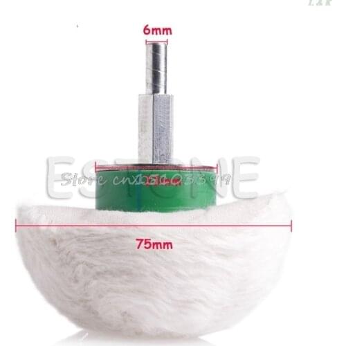 New 3'' Cotton Dome Polishing Buffing Wheel Polish Drill 1/4'' Shank Brush M12 dropship