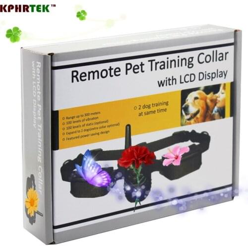 3 Sets 300 meters Remote Pet Training Collar with LCD display