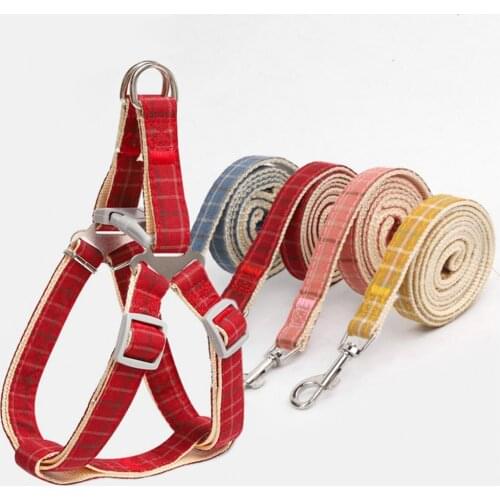 Walking Dog Leash Striped Traction Rope Anti-bite Chest Strap Pet Harnesses Supply