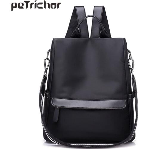 Petrichor Casual Style Soft Oxford Girl School Backpack Bag Mochila Purse Women Backpack Girl Shoulder Bag Ladies Travel Packet