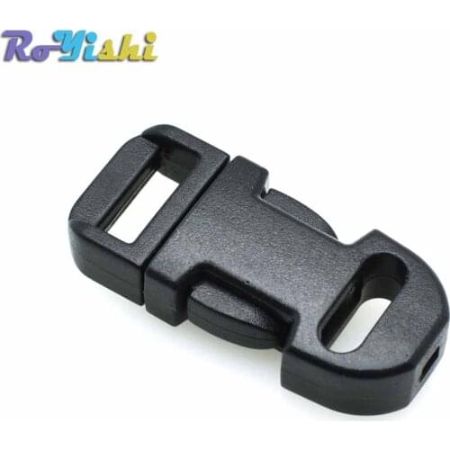 10pcs/pack 3/8"Side Release Buckle Plastic Paracord Bracelet Lanyard Lariat Camera Neck Phone Strap Parts