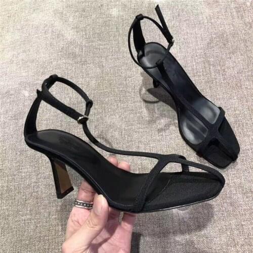 High Heels Sandals Women 2020 Summer Shoes Women Black Sandalias Mujer Casual Sandalia Feminina Fashion Gladiator Buty Damskie