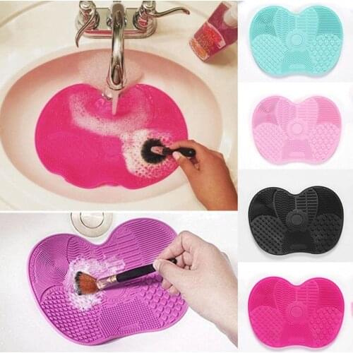 Silicone Cosmetic Brush Cleaner Mat Pad Washing Tools Makeup Eyebrow Brushes Cleaning Pad Scrubber Board Makeup Cleaner Tool