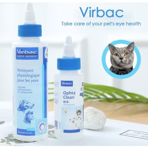 French Virbac Pet Eye Cleanser Eye Care Solution for Dogs and Cats Eye Disease Treatment 60ml