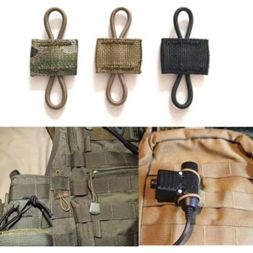 Tactical Molle Ribbon Buckle Binding Retainer for PTT Antenna Stick Pipe 3 PCS (one Lot)