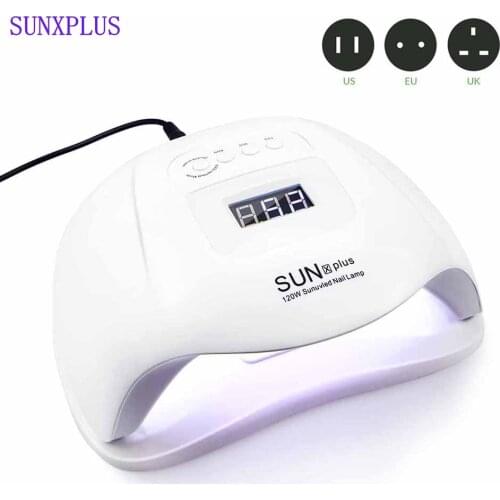 Nail Dryer 120W UV LED Lamp For Manicuring All Gels Builder Polish Manicure Nail Art Tools Finger Skin Care UK EU US Plug Lamps