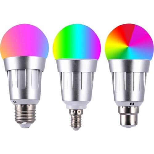 WiFi Smart Bulb Alexa Voice Control RGB Colorful Smart Bulb Light Compatible With Amazon Alexa, Google Home E27/B22/E14 Dropship