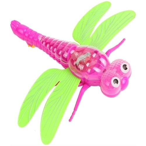 Smart toys Dragonfly Light Pull Crawler Simulation Small Animals Value Of Inertia Slide Back Toy Unisex Electronic Plastic