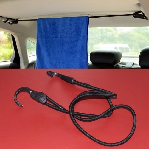 JEAZEA 1x Multi-function Car Clothes Hanging String Rope Multi Function Good Elasticity Luggage Lanyard Car Indoor Clothesline