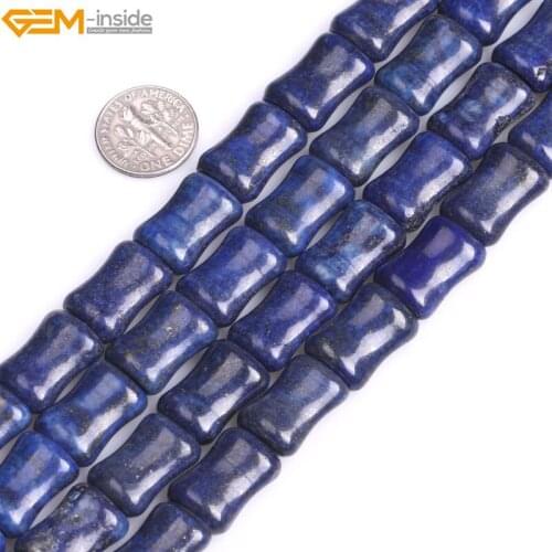 Gem-inside Dyed Color Bamboo Shape Lapis Lazuli Beads For Jewelry Making Selectable Size 15inches DIY Jewellery