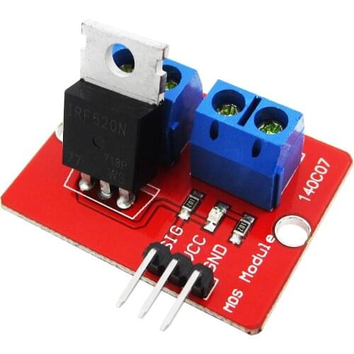 10pcs 0-24V Top Mosfet Button IRF520 MOS Driver Module For MCU ARM Raspberry pi