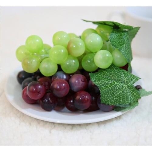 3 Bundle/pack Artificial Grape Bunch Artificial Plastic Fruit for Home Wedding Decor 22 pcs/bundle grapes (Red+Black+Green)