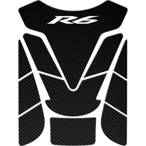 3D Carbon Look Motorcycle Tank Pad Protector Stickers Case for YZF-R6 R6 Tank Decals