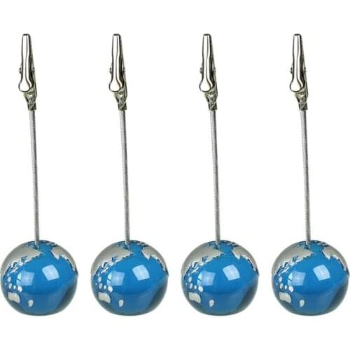 4pcs Photo Clips Unique Vertical Photo Clamps Decorative Photo Clips Desktop Decoration Metal Place Card Holder Party Supplies