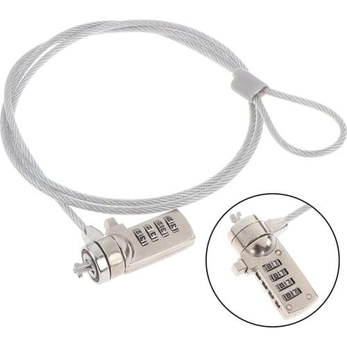 4 Digit Computer Lock Security Password Anti-theft Chain For Notebook PC Laptop Anti-theft Lock Combination Security Lock