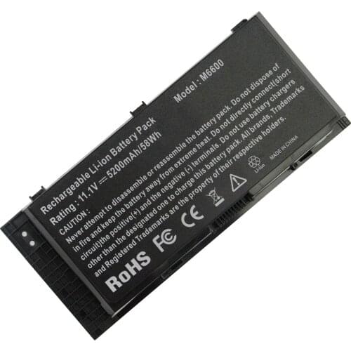 5200mAh for Dell laptop battery M4600 Precision M4700 M6600 0TN1K5 312-1176 312-1177 312-1178 3DJH7 97KRM 9GP08 FV993 KJ321 PG6R